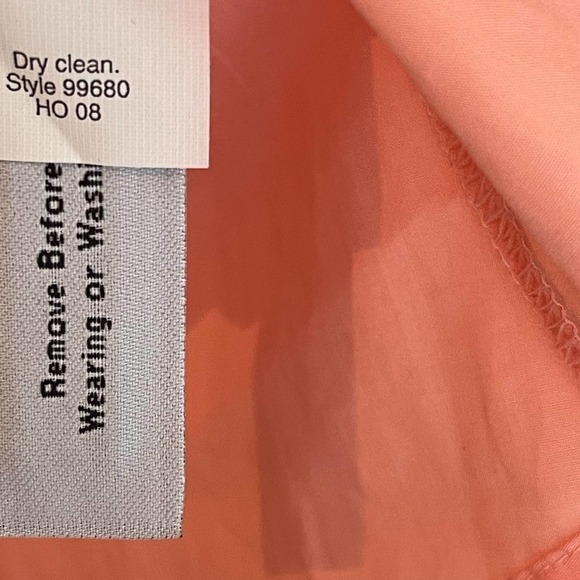 J. CREW Women's Peach Button Down Shirt Blouse Long Sleeve Size M - Picture 6 of 8